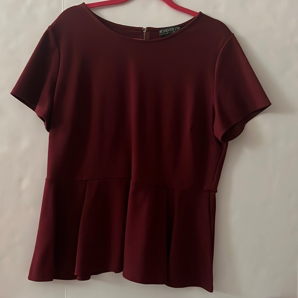 Forever 21 peplum top 2XL